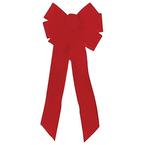 Holiday Trim #7964 7 Loop RED Velvet Bow