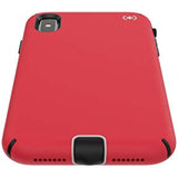 Speck Products Compatible Phone Case for Apple iPhone Xs Max, Presidio Sport Case, Heartrate Red/Sidewalk Grey/Black