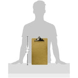 Saunders US-Works 05613 Recycled Hardboard Clipboard - Brown, Legal Size Writing Board with High Capacity Clip