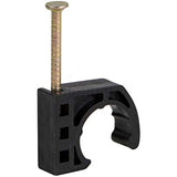 Highcraft ID234x100-K Half Clamp J-Hook with Nail For Pex Tubing Pipe Support, 1/2 in, Black