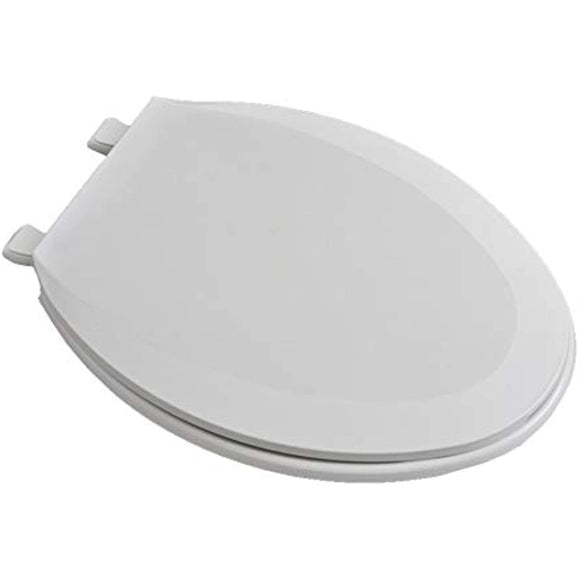 PETER ANTHONY Standard White Plastic Elongated Toilet Seat