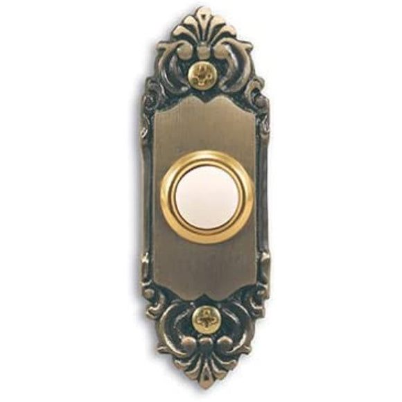 HEATHCO LLC SL-709-00 Wired LED Push Button, Antique Brass
