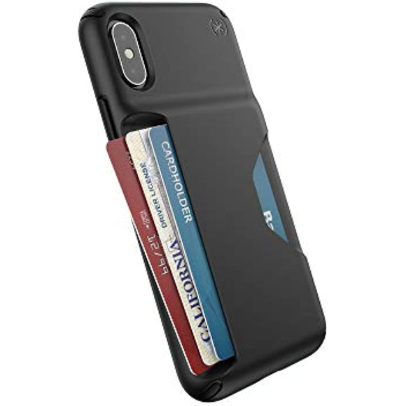 Speck Products Presidio Wallet iPhone Xs/iPhone X Case, Black/Black