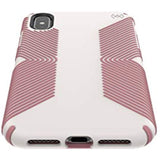 Speck Products Presidio Grip iPhone Xs Max Case, Veil White/Lipliner Pink