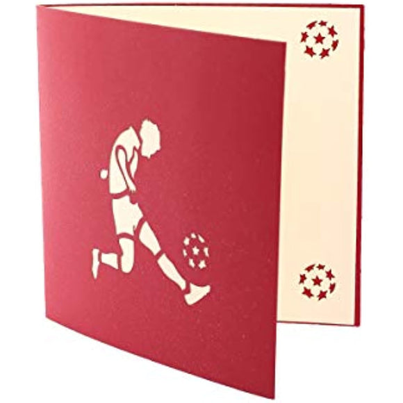 Handmade 3D Pop Up Cards - Soccer Handmade Pop Up Greeting Card for Your Loved Ones, Wedding Anniversary Card for Couple, Valentine Day, Happy Birthday Cards