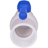 Midline Valve PVC Ball Valve Blue T-Handle for Potable Water 4 in. Solvent Connections White Plastic (487T400)