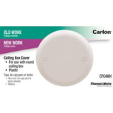 Carlon CPC4WH Ceiling Fan Box Cover, Round, Blank, 4-Inch Diameter, White (4)
