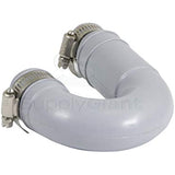 EVERCONNECT 4865 Flexible PVC Rubber Tubular Drain Trap with Stainless steel Clamps, 1-1/2", Grey, Gray