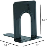 Lafbo™ Premium Heavy-Duty Black Bookends – Metal L-Shaped Book ends – Non Skid - Perfect for Books, DVD’s, VHS Tapes, Music CD’s, Games, – Measures 5.7 x 5 x 6.8 Inches – 2 Sets of 2 Book Supports (4)