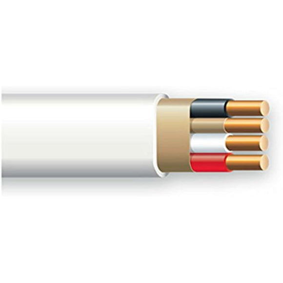 Southwire Building Wire 14 Ga, 3 Conductor 15 Amp 600 V 90 Deg C 100 ' White