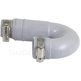 EVERCONNECT 4865 Flexible PVC Rubber Tubular Drain Trap with Stainless steel Clamps, 1-1/2", Grey, Gray