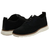 Cole Haan Men's Original Grand Knit Wing TIP II Sneaker, BLACK/IVORY, 8 M US