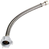 EverFlow CNCT27424-OM High Craft Hose Connects to Water Braided Stainless Steel Supply Line 3/8 Compression x 7/8 Female Balcock Nut Toilet Connector 24 Inch, 2 Feet