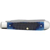 WR Case XX Pocket Knife Navy Blue Bone Trapper Item #2800 - (6254 SS) - Length Closed: 4 1/8 Inches