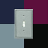 Amerelle 77DBN Metro Line Wallplate, 1 Duplex Outlet, Cast Metal, Brushed Nickel, 1-Pack, Double Toggle