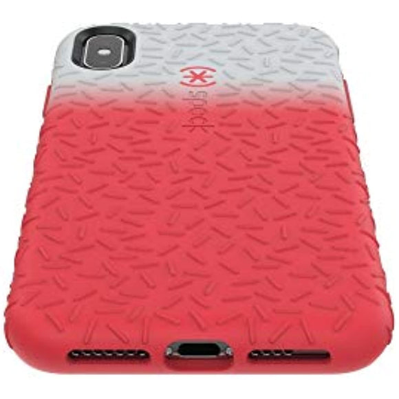 Speck Products CandyShell Fit iPhone Xs Max Case, Dolphin Grey Ombre Mercury Red/Mercury Red