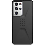 URBAN ARMOR GEAR UAG Designed for Samsung Galaxy S21 Ultra Case Black Sleek Ultra-Thin Shock-Absorbent Civilian Protective Cover, [6.8 inch Screen]
