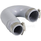 EVERCONNECT 4865 Flexible PVC Rubber Tubular Drain Trap with Stainless steel Clamps, 1-1/2", Grey, Gray