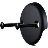 Universal Bathtub Drain Two Hole Overflow Faceplate with SS304 Screws Bathtub Overflow (Matte Black)