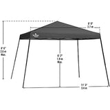 Quik Shade 12' x 12' Shade Tech 81 Square Feet of Shade Slant Leg Base Outdoor