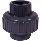 Midline Valve 582DV112 PVC Union Coupling Pipe Fitting; 1-1/2'' FIP; Grey Plastic