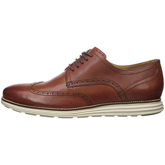 Cole Haan Men's Original Grand Shortwing Oxford Shoe, Woodbury Leather/Ivory, 13 Medium US