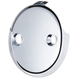Universal Bathtub Drain Two Hole Overflow Faceplate with SS304 Screws Bathtub Overflow (Chrome Plate)