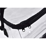 Clear Lunch Bag - Durable PVC Plastic See Through Lunch Bag with Adjustable Shoulder Strap Handle for Prison Correctional Officers, Work, School, Stadium Approved, Freezer Proof and Lead Free (Medium)