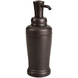 iDesign 93780 Kent Plastic Liquid Soap Pump and Lotion Dispenser for Kitchen, Bathroom, Sink, Vanity, 3.46" x 3.46" x 8.43", Bronze