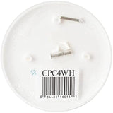 Carlon CPC4WH Ceiling Fan Box Cover, Round, Blank, 4-Inch Diameter, White (4)