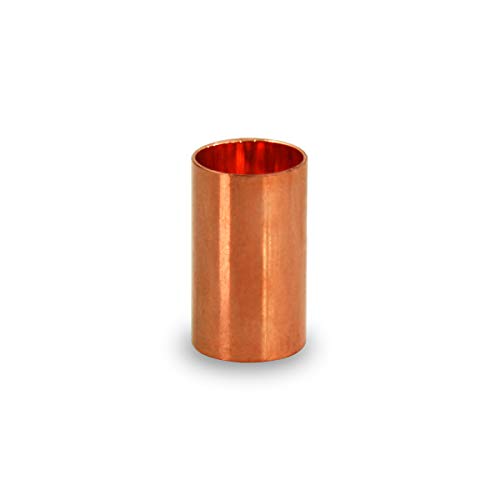 Supply Giant DDDQ0150 Straight Copper Coupling With Sweat Sockets And With Dimple Tube Stop, 1-1/2 Inch