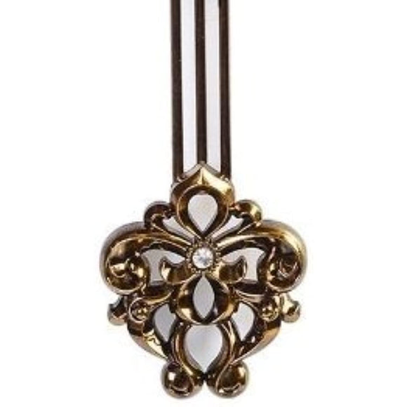 Elegant, Traditional, Decorative, Hand Painted Modern Grandfather Wall Clock W/Swinging Pendulum for New Room or Office. Color Brown & Bronze. Large. 24 Inch.