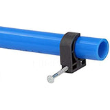 Highcraft ID234x100-K Half Clamp J-Hook with Nail For Pex Tubing Pipe Support, 1/2 in, Black