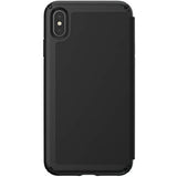 Speck Products Presidio Folio Leather iPhone Xs Max Case, Black/Black
