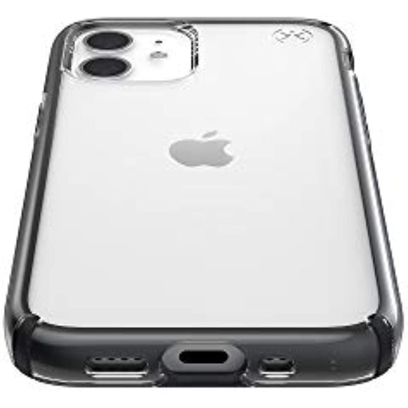 Speck Products Presidio Perfect-Clear Impact Geo iPhone 12 Mini Case, Clear/Black (138479-5905)