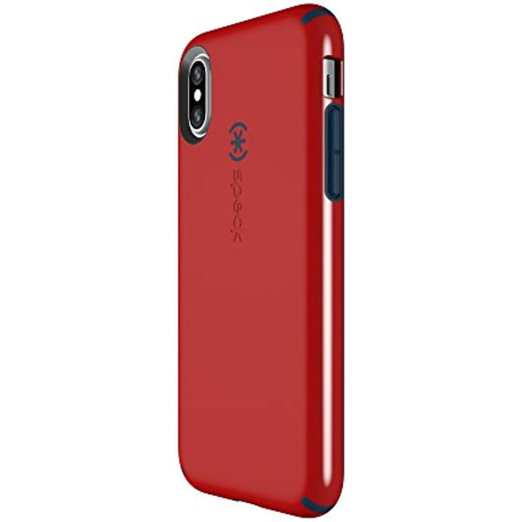 Speck Products CandyShell Cell Phone Case for iPhone XS/iPhone X - Dark Poppy Red/Deep Sea Blue