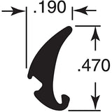 Prime-Line P 7777 GLASS Glazing SPLINE, Gray Vinyl, 200feet,Grey