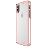 Speck iPhone XS Presidio Show Case, Show Off Your Phone and Stay Protected with IMPACTIUM 10-Feet Drop Protection, Clear/Rose Gold