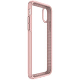 Speck iPhone XS Presidio Show Case, Show Off Your Phone and Stay Protected with IMPACTIUM 10-Feet Drop Protection, Clear/Rose Gold