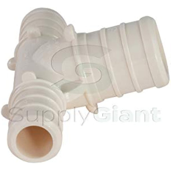 Supply Giant QQSU1033 Plastic PEX Poly Alloy Reducing Tee Barb Pipe Fitting 1 x 1 x 1/2 Inches