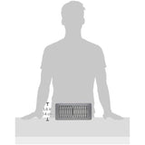 Imperial RG1429 Louvered Plastic Floor Register, 4x10 Inch, Grey
