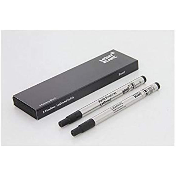 montblanc refill Legrand 2 X 1 Pacific Blue Mystery black 114835 114834 Fineliner B Broad for pen (Mystery Black)