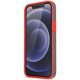 Speck Products CandyShell Pro iPhone 12 Mini Case, Moody Grey/Turbo Red (137593-9228)