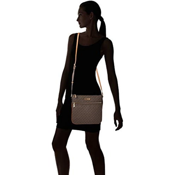 Michael Kors Large Flat Crossbody Brown One Size