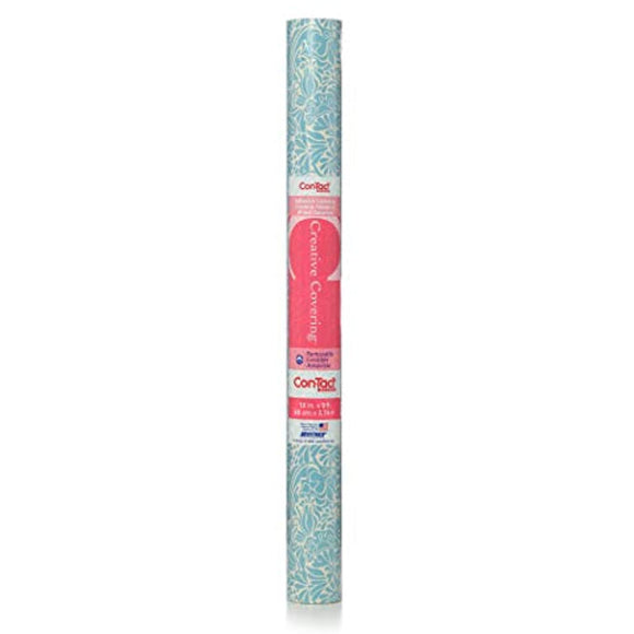 Con-Tact Brand Creative Covering Self Adhesive Vinyl Drawer and Shelf Liner, 18' 'x 9', Batik Blue (09F-C9W73-12)