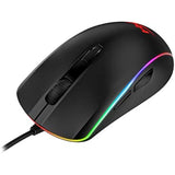 HyperX Cloud Mix - Wired Gaming Headset - Black & Pulsefire Surge - RGB Wired Optical Gaming Mouse, Pixart 3389 Sensor up to 16000 DPI, Ergonomic, 6 Programmable Buttons - Black