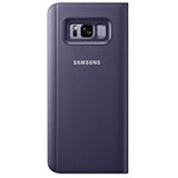 Samsung EF-ZG955CVEGUS Clear View Standing Cover Flip Case for Galaxy S8+ ONLY with kickstand, Orchid Grey