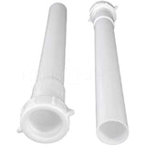 HIGHCRAFT Q34634 Plastic 12 Inch Extension Tube for Tubular Drain Applications 1-1/4 Inch White