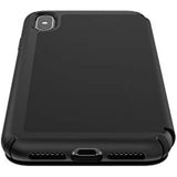 Speck Products Presidio Folio Leather iPhone Xs Max Case, Black/Black