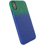 Speck Products CandyShell Fit iPhone Xs Max Case, Evergreen Green Ombre Blueberry Blue/Blueberry Blue